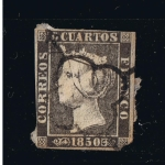 Stamps Europe - Spain -  Edifil  nº  1  Isabel II  1 enero 150