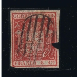 Stamps Europe - Spain -  Edifil  nº  24  Escudo de España  1 enero 1854