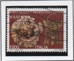 Stamps Italy -  Concha en Forma d' Ataud  y Pendientes d' Oro