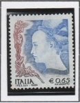 Stamps Italy -  Mujeres en el Arte, Princesa d' Trebizonde