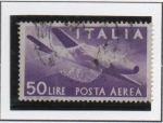 Sellos de Europa - Italia -  Avión y Manos entrelazadas