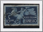 Stamps Italy -  Caballo y Portador d' Antorcha