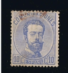 Stamps Spain -  Edifil  nº  121   Amadeo I