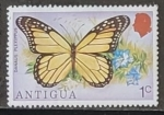 Stamps Antigua and Barbuda -  Mariposas -Danaus plexippus