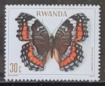 Sellos de Africa - Rwanda -  Mariposas - Precis octavia)