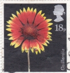 Stamps United Kingdom -  FLOR- Gaillardia,