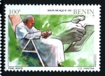 Sellos de Africa - Benin -  serie- Papa Juan Pablo II