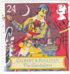 Sellos de Europa - Reino Unido -  Gilbert Sullivan-El Gondolero