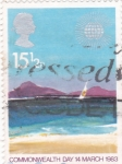 Stamps United Kingdom -  paisaje-Isla tropical