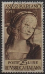 Stamps Italy -  Perugino Madona