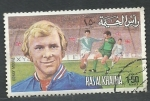 Stamps United Arab Emirates -  Ras al Khaima - Futbolista, Bobby Moore
