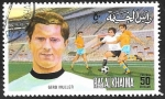 Stamps United Arab Emirates -  Ras al Khaima - Futbolista, Gerd Muller