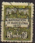 Stamps : Europe : Spain :  ESPAÑA Barcelona 1930 Edifil 4 Sello Exposición de Barcelona 1930 Usado
