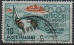 Stamps Italy -  VII Juegos Olimpicos d' Invierno d Cortina, Trampolin