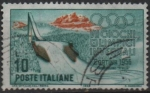 Stamps Italy -  VII Juegos Olimpicos d' Invierno d Cortina, Trampolin