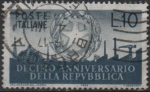 Stamps Italy -  10º Aniv. d' l' Republica Italiana