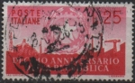 Stamps Italy -  10º Aniv. d' l' Republica Italiana