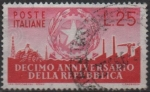 Stamps : Europe : Italy :  10º Aniv. d