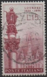 Sellos de Europa - Italia -  Virgen María y Santuario d' Lourdes
