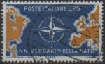 Stamps Italy -  Diez Años d' l' OTAN, Rosa d' l' Vientos