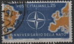 Stamps Italy -  Diez Años d' l' OTAN, Rosa d' l' Vientos