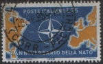 Stamps Italy -  Diez Años d' l' OTAN, Rosa d' l' Vientos