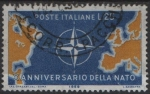 Stamps Italy -  Diez Años d' l' OTAN, Rosa d' l' Vientos