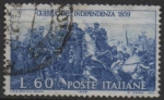 Stamps Italy -  Victor Emanuel II en l' Batalla d' Palestro