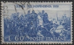 Stamps Italy -  Victor Emanuel II en l' Batalla d' Palestro