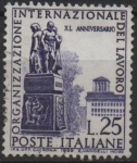 Sellos de Europa - Italia -  40º Aniv. d' l' Organización Internacional d' Trabajo
