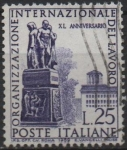 Sellos de Europa - Italia -  40º Aniv. d' l' Organización Internacional d' Trabajo