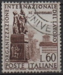 Stamps Italy -  40º Aniv. d' l' Organización Internacional d' Trabajo