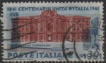 Stamps Italy -  Centenario d' l' Unificación d' Italia, Palacio Carignano, Turín