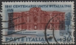 Sellos de Europa - Italia -  Centenario d' l' Unificación d' Italia, Palacio Carignano, Turín