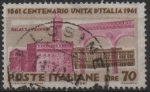 Stamps Italy -  Centenario d' l' Unificación d' Italia, Palacio Vecchio, Florencia