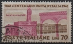 Sellos de Europa - Italia -  Centenario d' l' Unificación d' Italia, Palacio Vecchio, Florencia