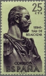 Stamps Europe - Spain -  ESPAÑA 1961 1374 Sello Nuevo Forjadores de América Sebastián de Belalcazar