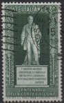 Sellos de Europa - Italia -  Centenario d' l' orden d' Tribunal d' Cuentas, Monumento a Cavour