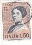 Sellos de Europa - Italia -  Centenario del nacimiento de Grazia Deledda (1871-1936)