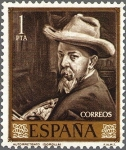 Sellos del Mundo : Europe : Spain : ESPAÑA 1964 1570 Sello Nuevo Pintor Joaquin Sorolla Autorretrato