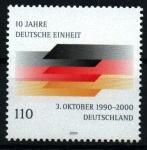 Stamps Germany -  10 aniv. reunificación alemana