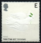 Stamps United Kingdom -  serie- Centenario del Nobel- Paz