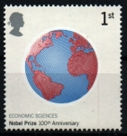 Sellos de Europa - Reino Unido -  Centenario del Nobel- Economia