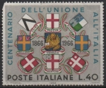 Stamps Italy -  Centenario d' l¡ Union d' Véneto e Italia Mantova
