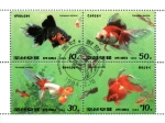 Stamps North Korea -  Peces rojos
