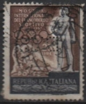 Stamps Italy -  Sello d' l' Exposicion Internacional d' deporte en Roma 