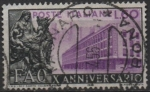 Sellos de Europa - Italia -  1º0º Aniv. d' l' FAO, Estatúa, Termas y El Edificio