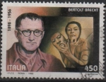 Stamps : Europe : Italy :  Bertolt Brecht, 1898-1956