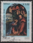 Stamps : Europe : Italy :  "Natividad". Dosso Dossi, 1517/8