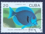 Stamps : America : Cuba :  Acanthurus coeruleus